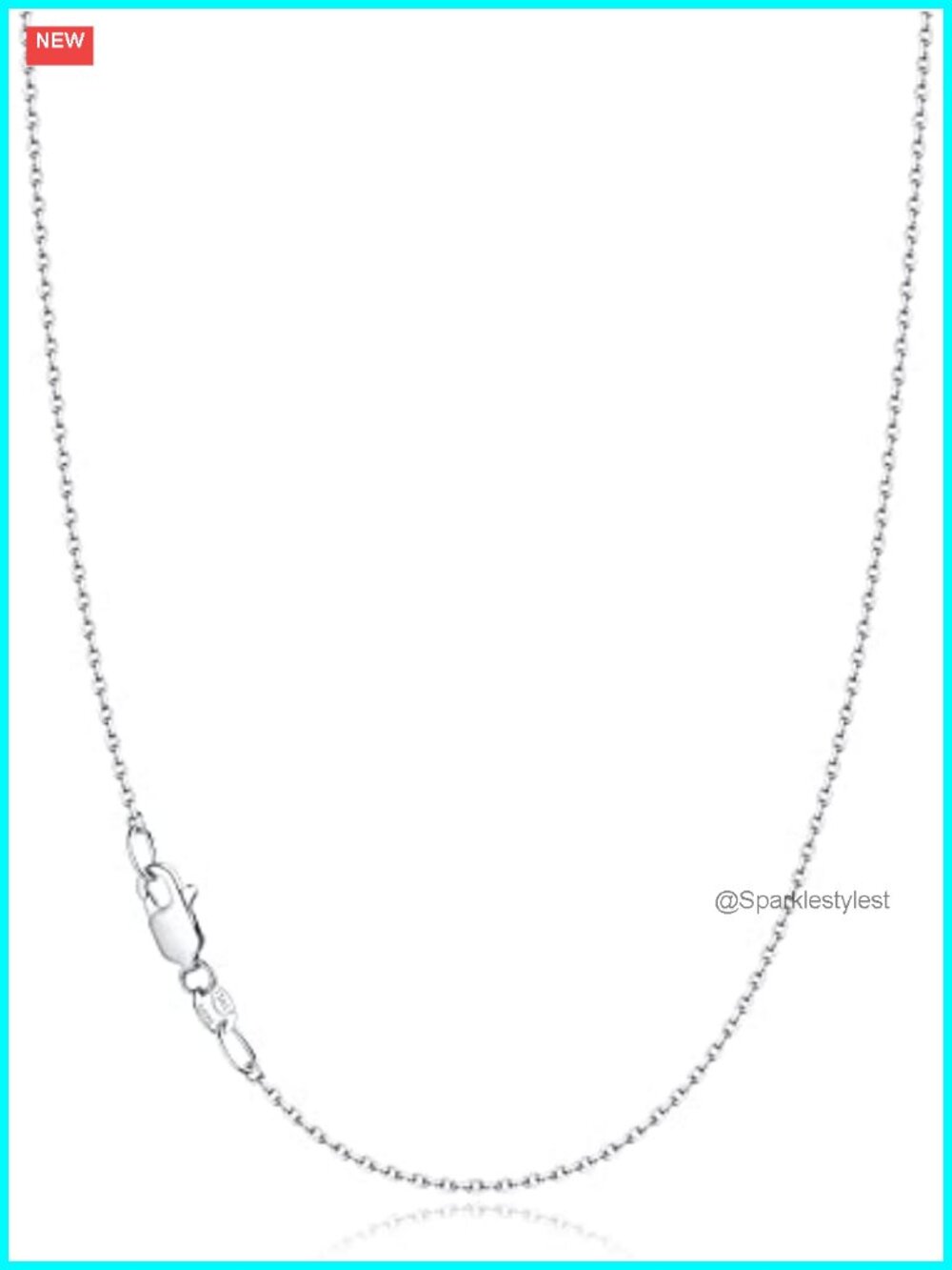 18k Gold Plated 925 Sterling Silver Chain Necklace for Women Dainty 1.1mm Cable